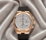 Vacheron Constantin Overseas Chronograph pink gold silvered dial front